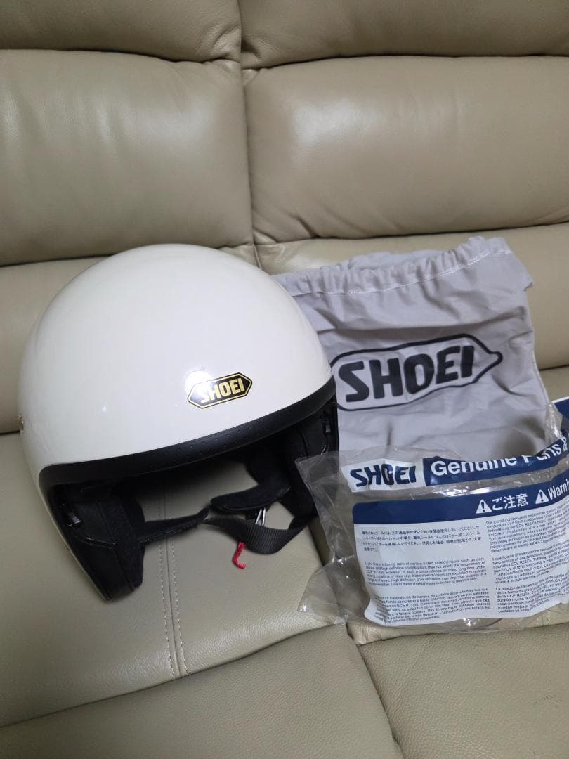 SHOEI ホワイト ジェットヘルメット Ｊ．Ｏ　クリアシールド付き