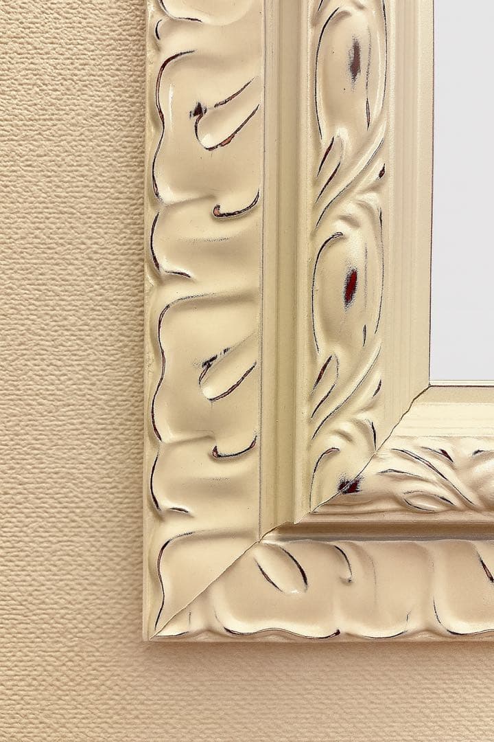 フランフラン クラシカル エレガント ホワイト ウォールミラー 70×100cm