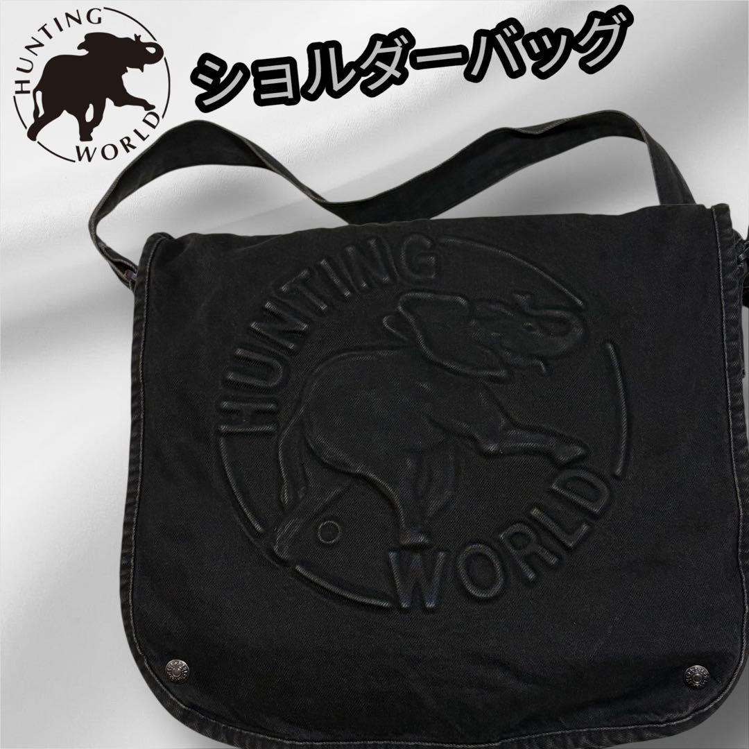 ハンティングワールド メッセンジャーバッグ ロゴ A4 A3デニム