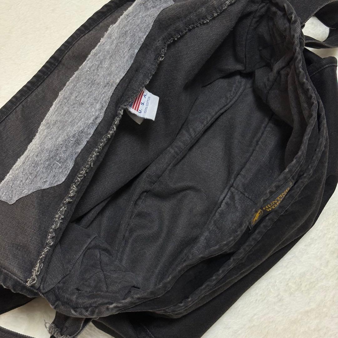 ハンティングワールド メッセンジャーバッグ ロゴ A4 A3デニム