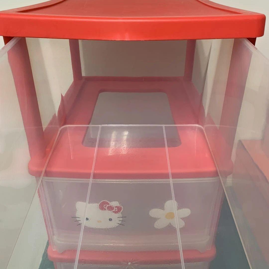 ⭐︎ハローキティ 2000 三段チェスト 収納ボックス 収納ケース レトロ 激レア