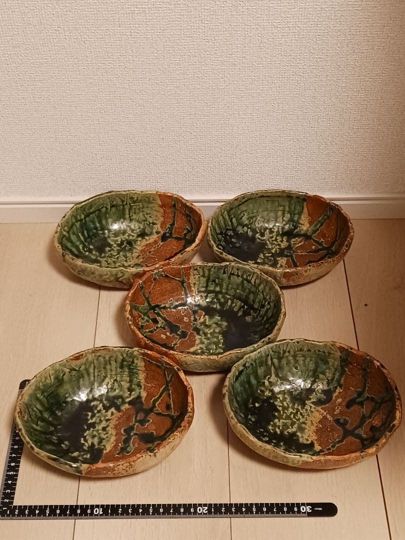 織部焼　佐藤和次　深鉢　皿　5点　まとめ売り