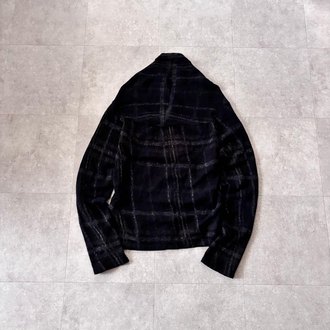 The Viridi-anne ウール カーディガン チェック グランジ モード