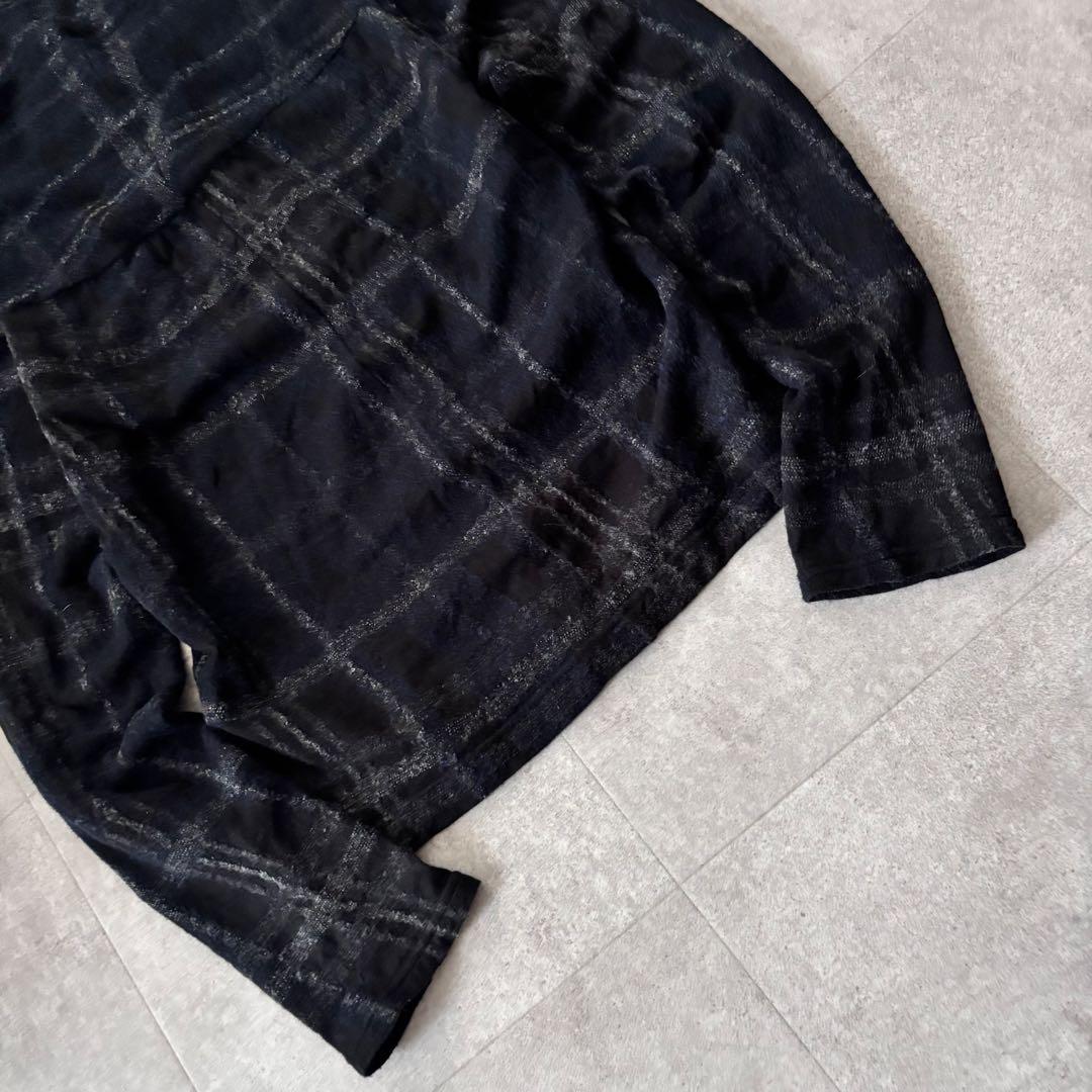 The Viridi-anne ウール カーディガン チェック グランジ モード