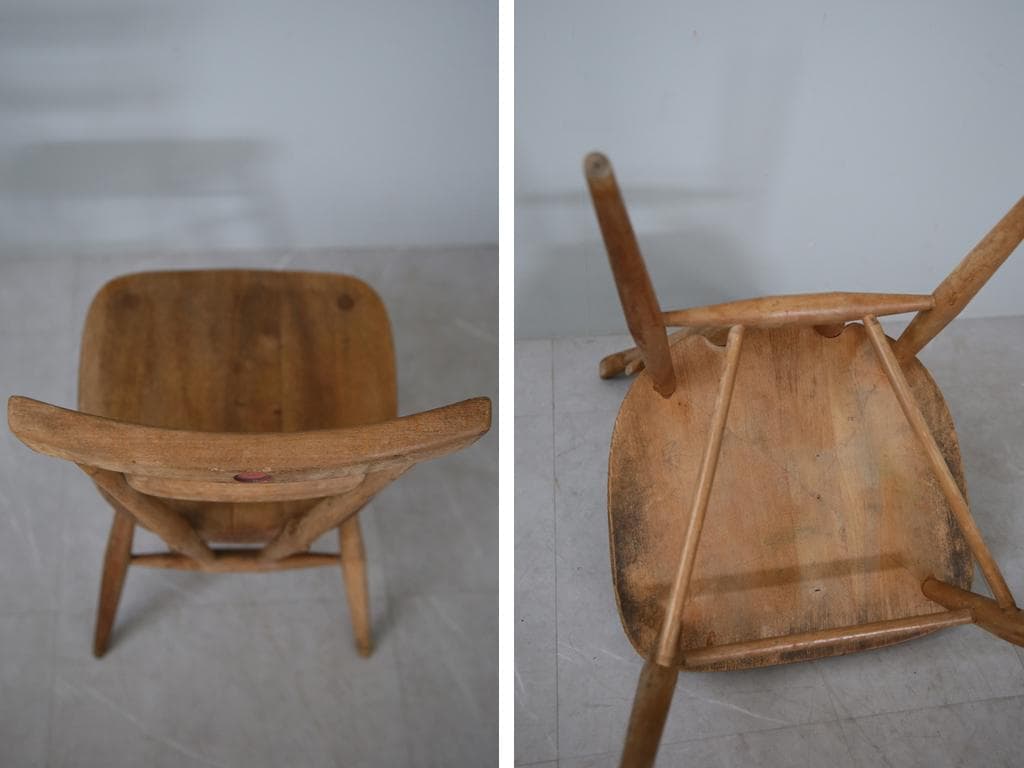 英国アンティークERCOLアーコールスタッキングチェア/子供イス91-130-1