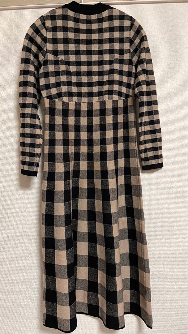 Herlipto Plaid Jacquard ニットワンピース Mサイズ