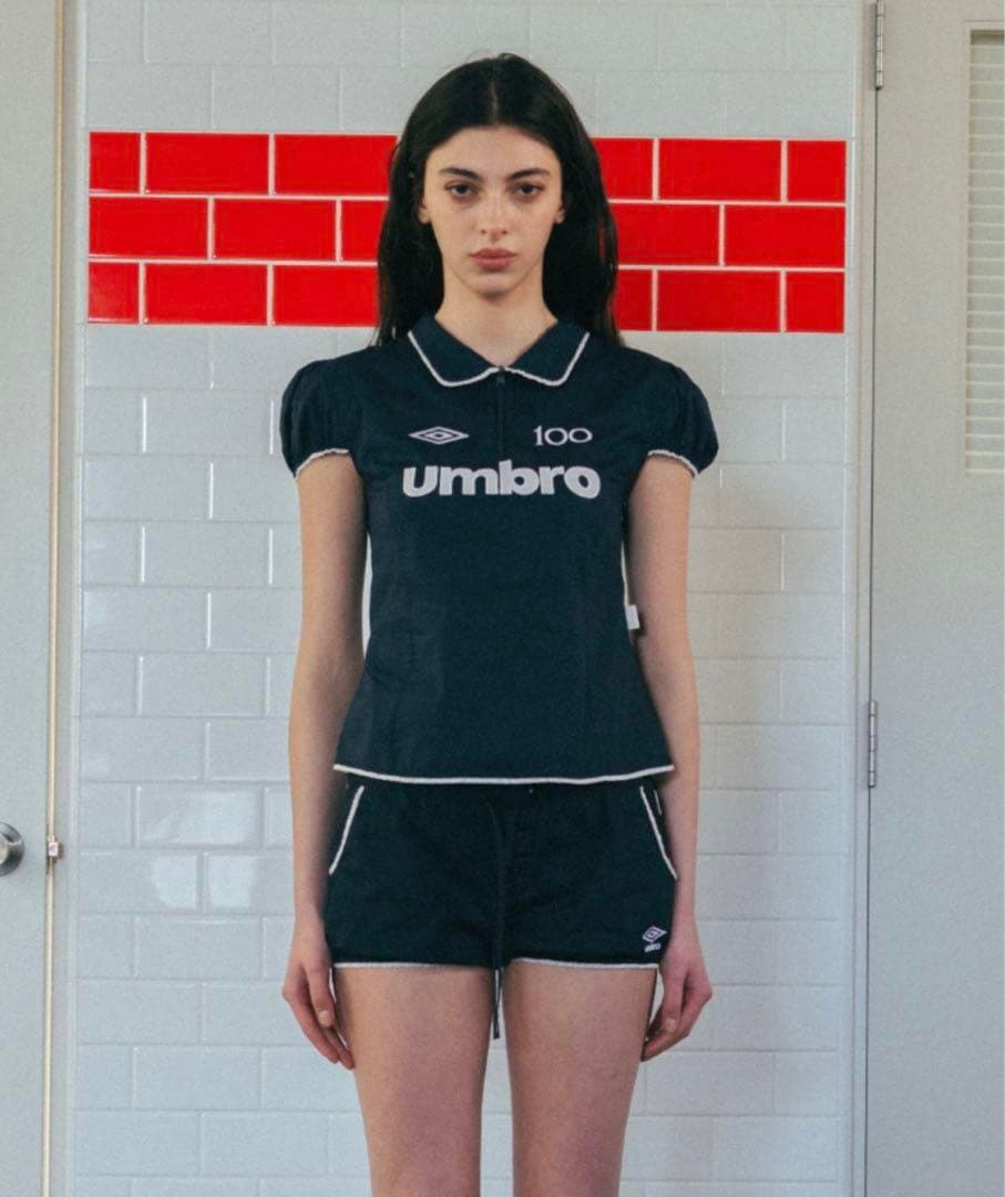 SCULPTOR UMBRO レースシャツ ネイビー M