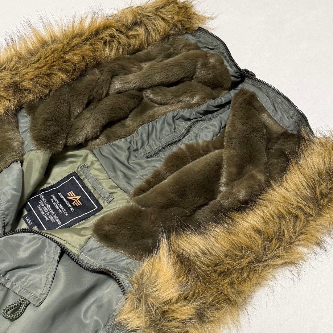 アルファ N-2B フライトジャケット セージグリーン ミリタリー ファー