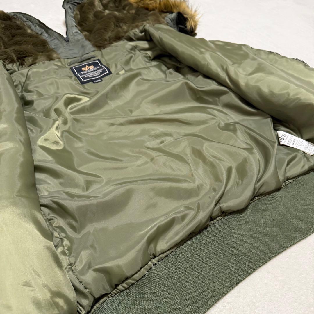 アルファ N-2B フライトジャケット セージグリーン ミリタリー ファー