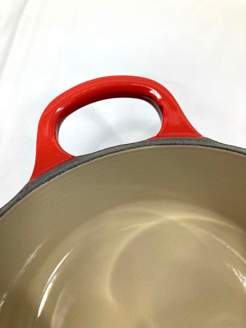 1201N9パ LE CREUSET 両手鍋 18cm ココット レッド