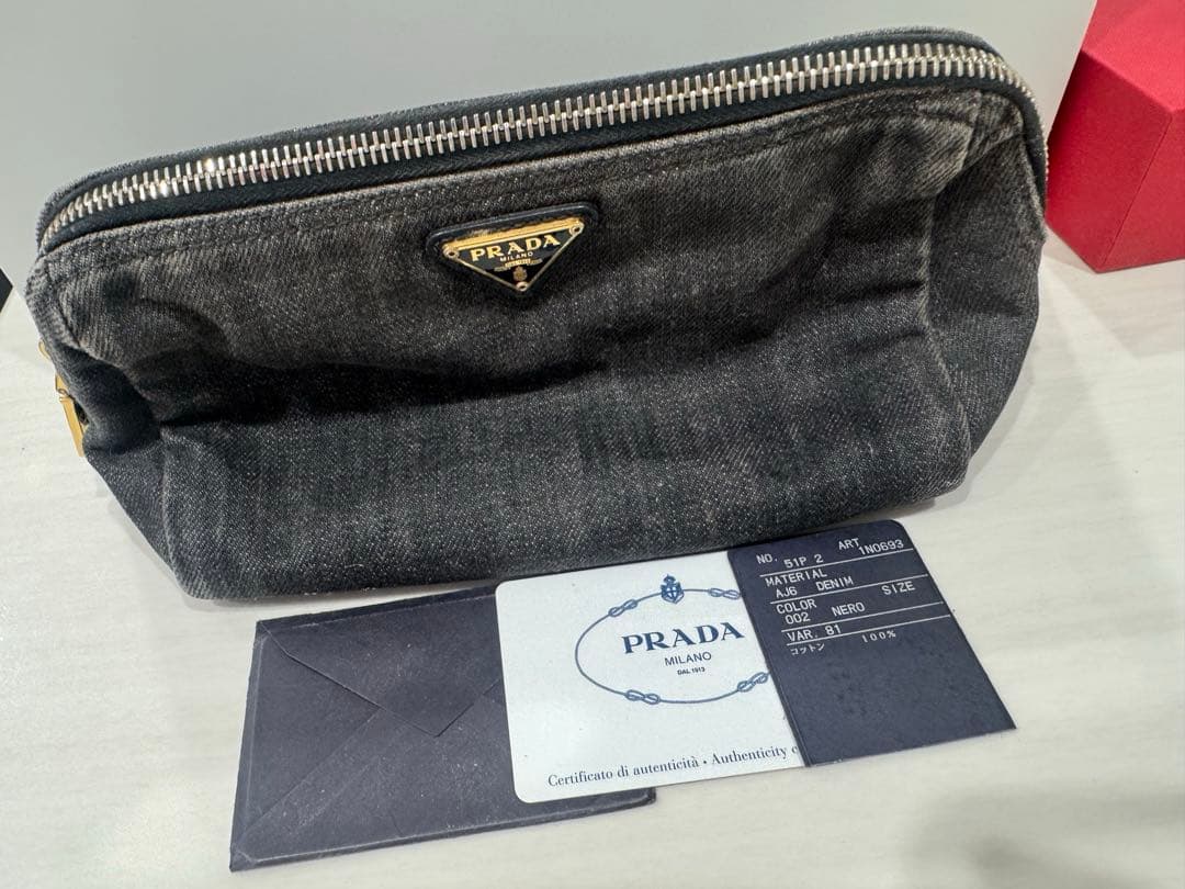プラダ　デニムポーチ　PRADA 正規品