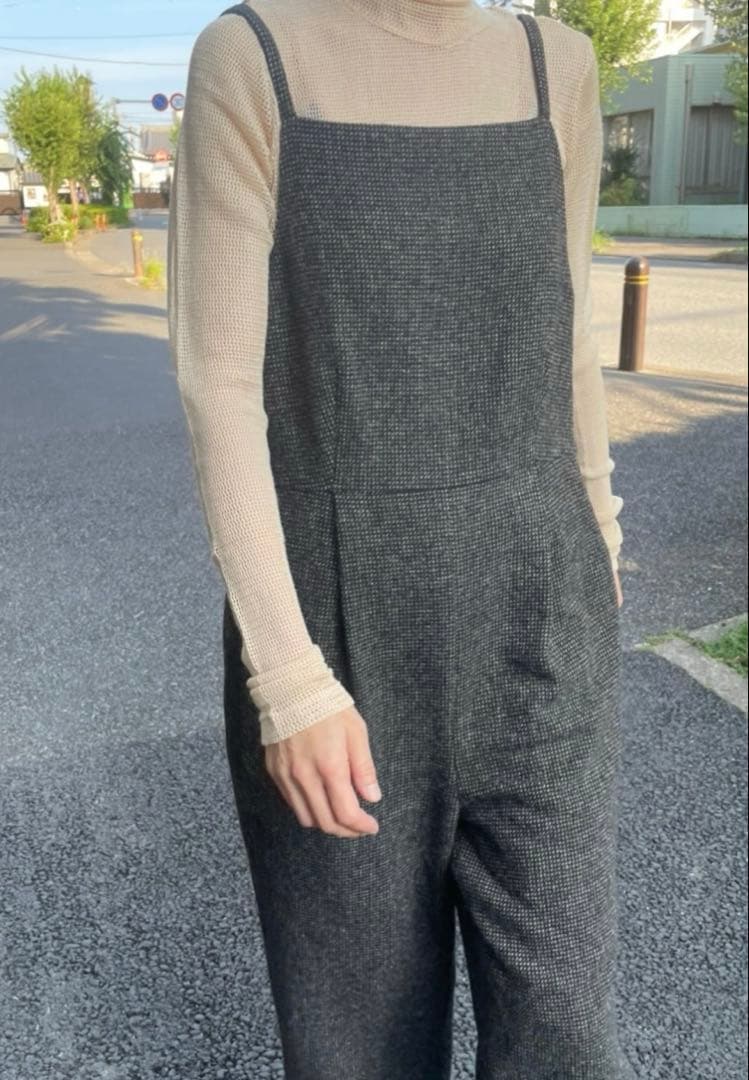 サロペット・オーバーオール・オールインワン AURALEE WOOL HAIRLINE LIGHT TWEEDOVERALL