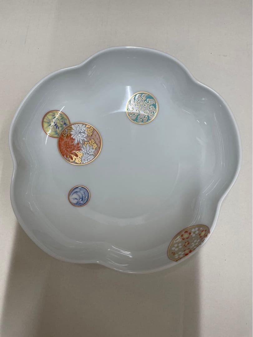 深川製磁  ( 寿赤絵 ) 大皿 1枚　小皿 5枚    6点セット