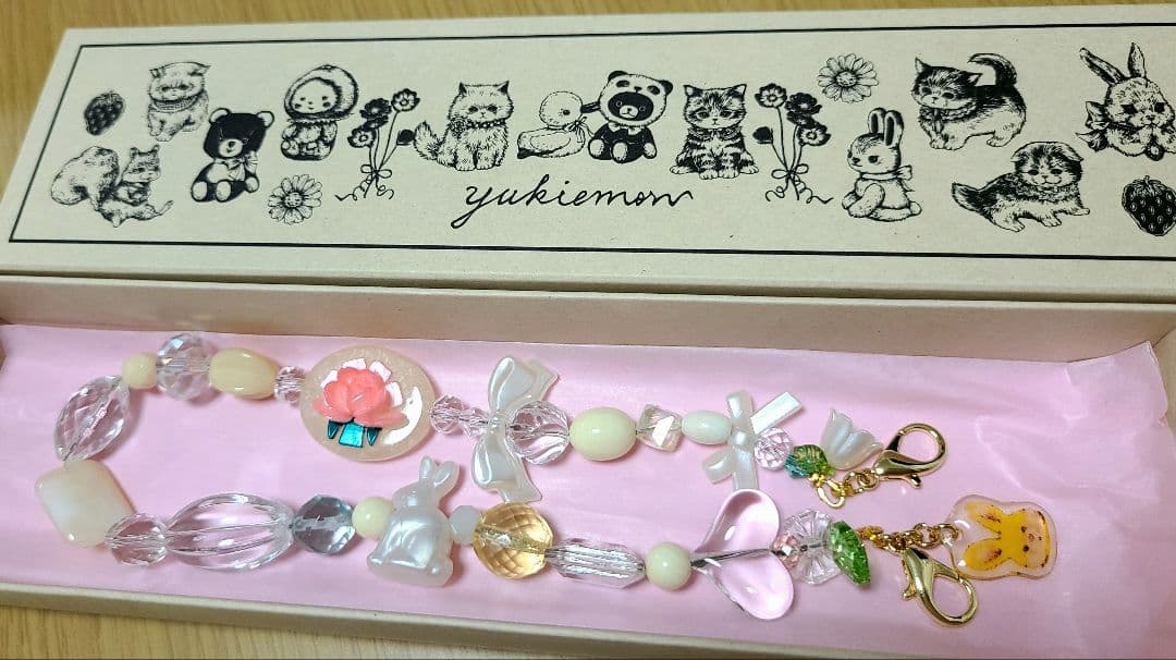 yukiemon とっておきビジューショートストラップ 約33センチ