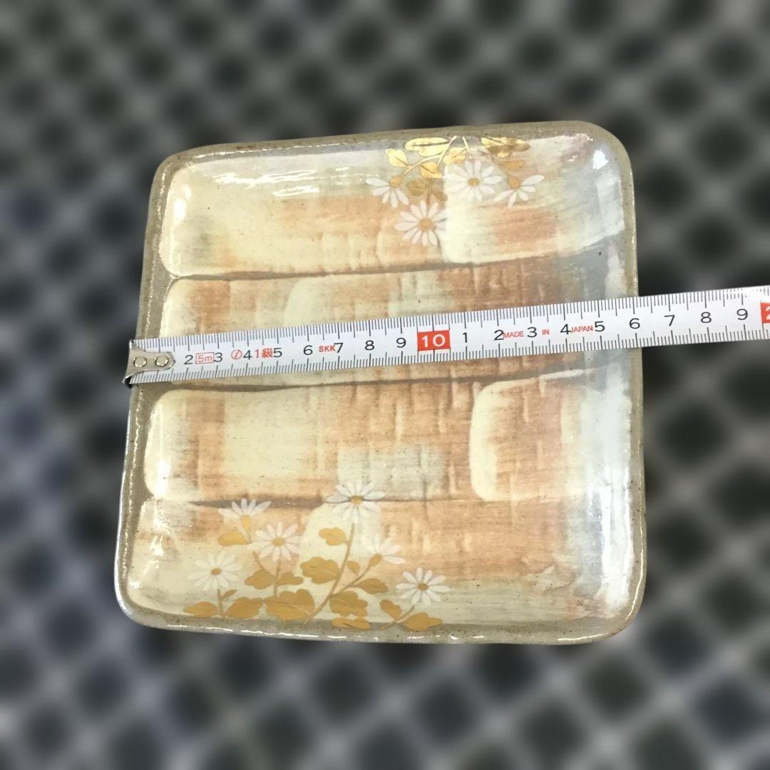 たち吉　金彩草花　盛皿　角皿　桐箱　橘吉　タチキチ　6枚セット