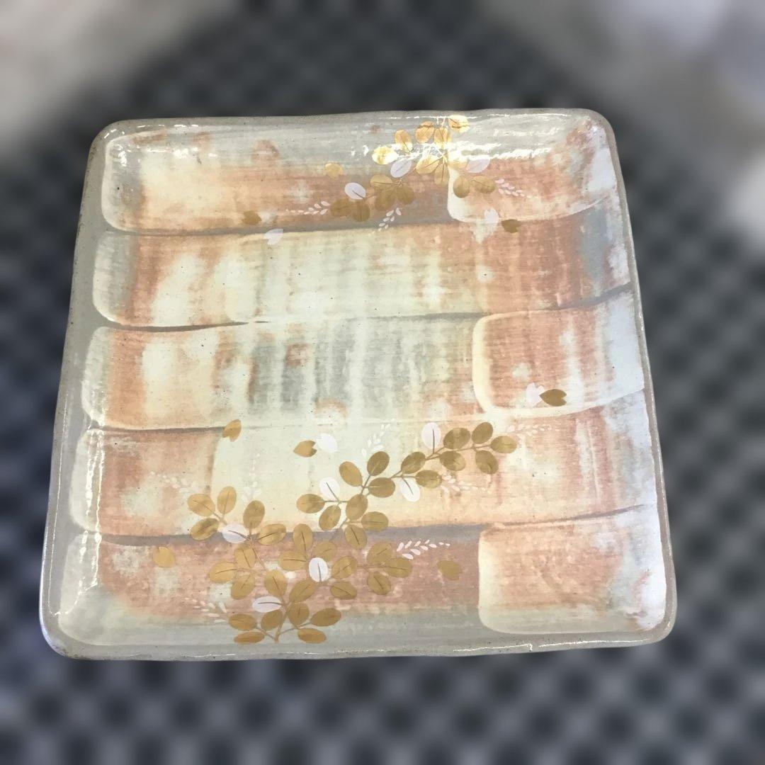 たち吉　金彩草花　盛皿　角皿　桐箱　橘吉　タチキチ　6枚セット