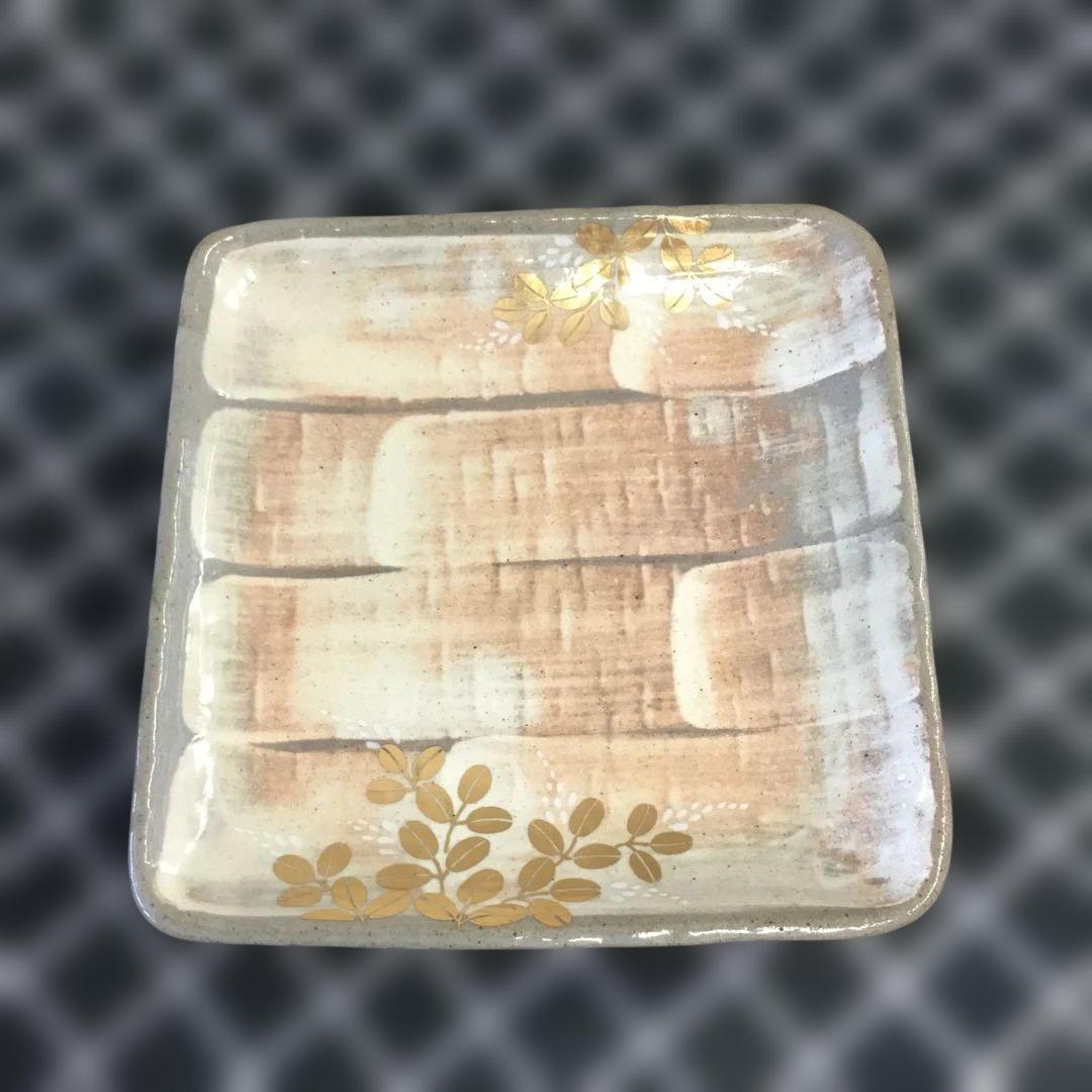 たち吉　金彩草花　盛皿　角皿　桐箱　橘吉　タチキチ　6枚セット