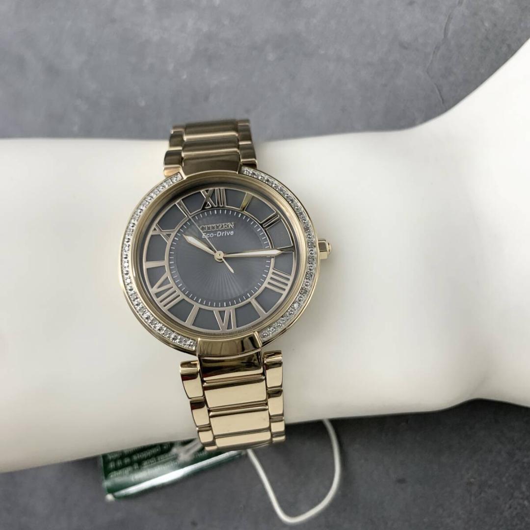 【美品】ダイヤベゼル★シチズン エコドライブ ソーラー レディース腕時計