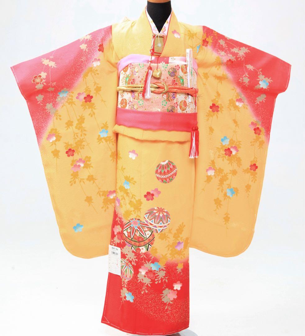 七五三7歳用四つ身着物箱背子セット