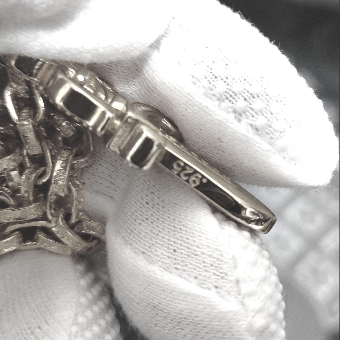 超豪華 18K WG 仕様 ダガー パヴェ ペンダント & ペーパーチェーン