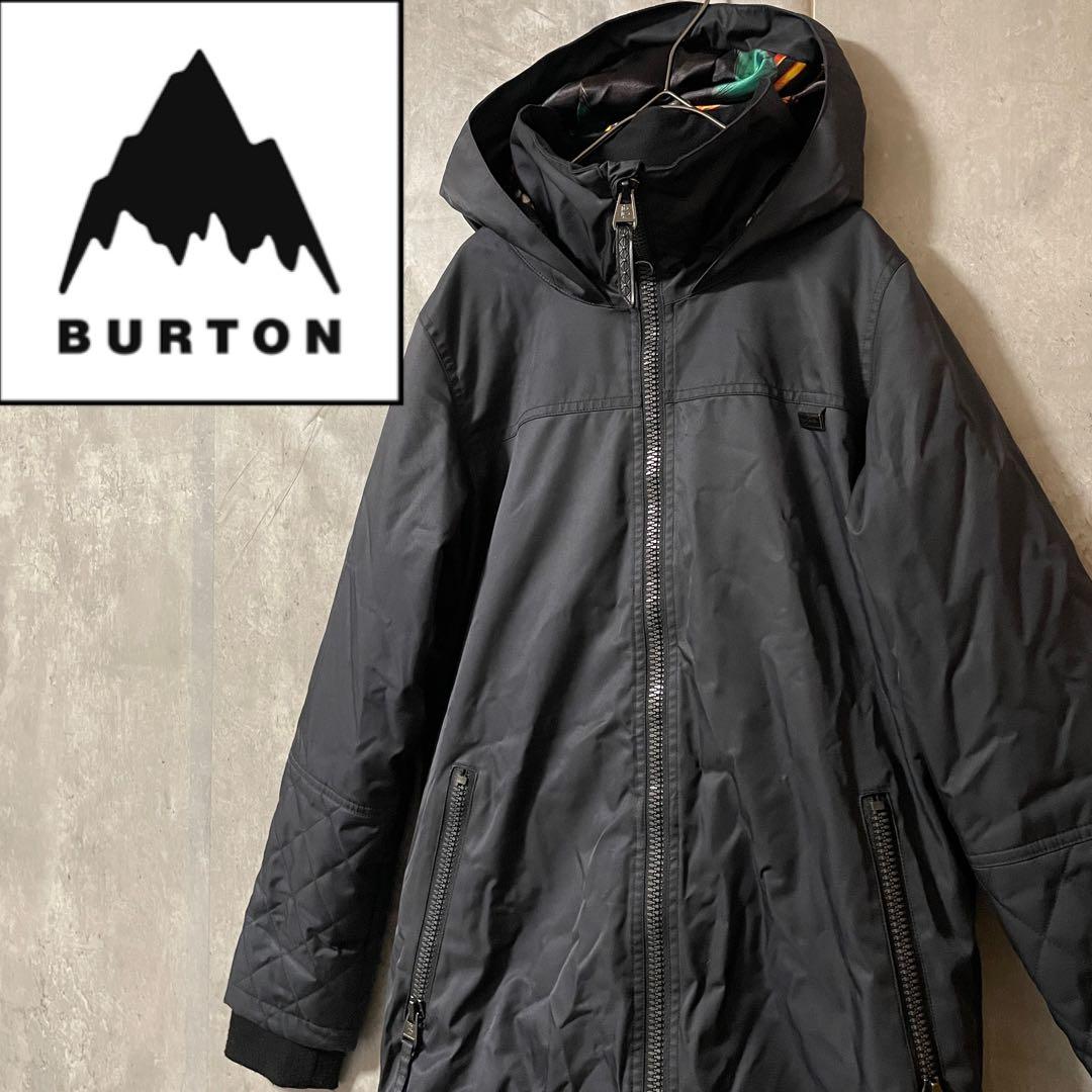Burtonバートンスキーウェアスノーボードジャケットパーカーフード付黒ブラック