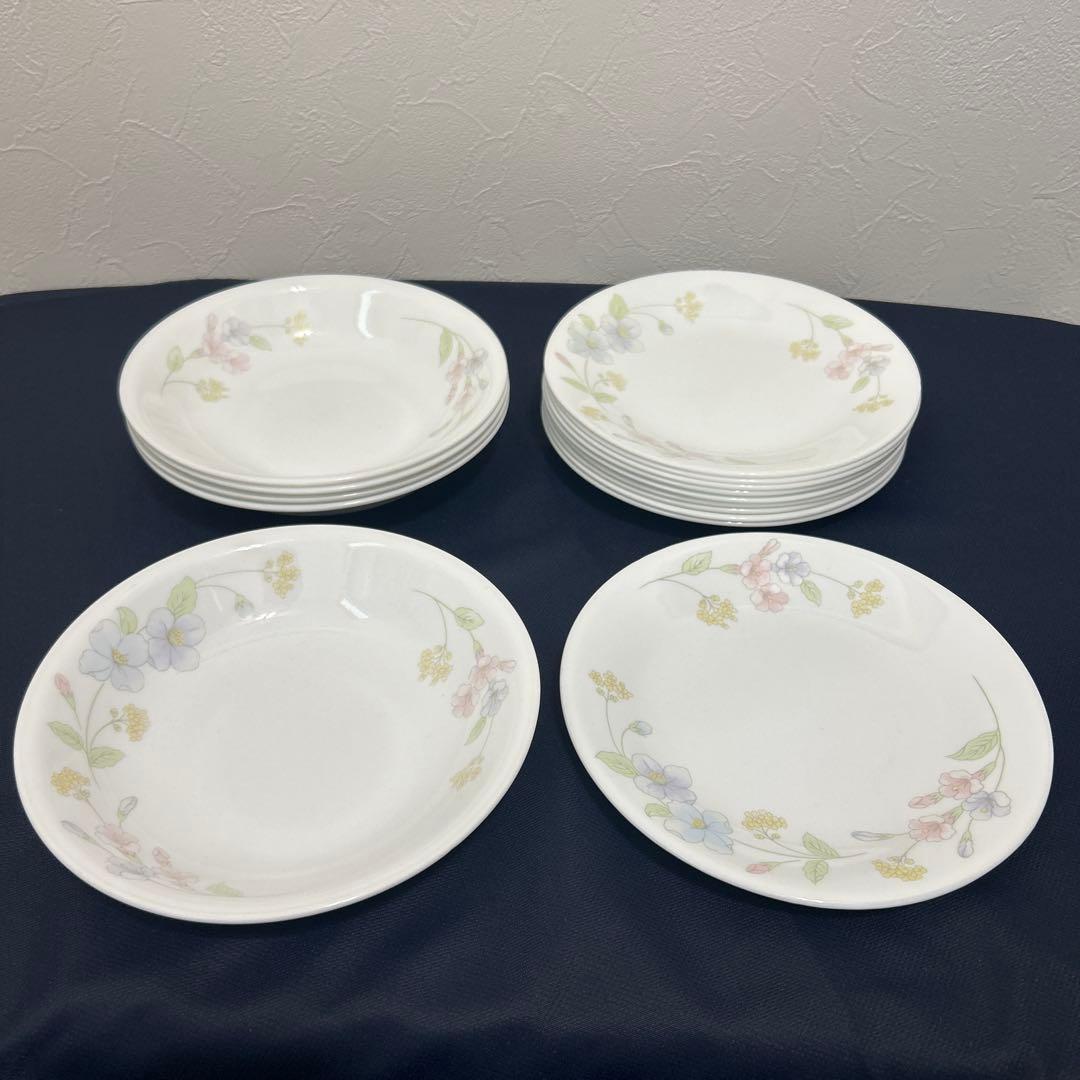 コレール　メイブルー　17cm 平皿　10枚　浅皿　6枚　廃盤