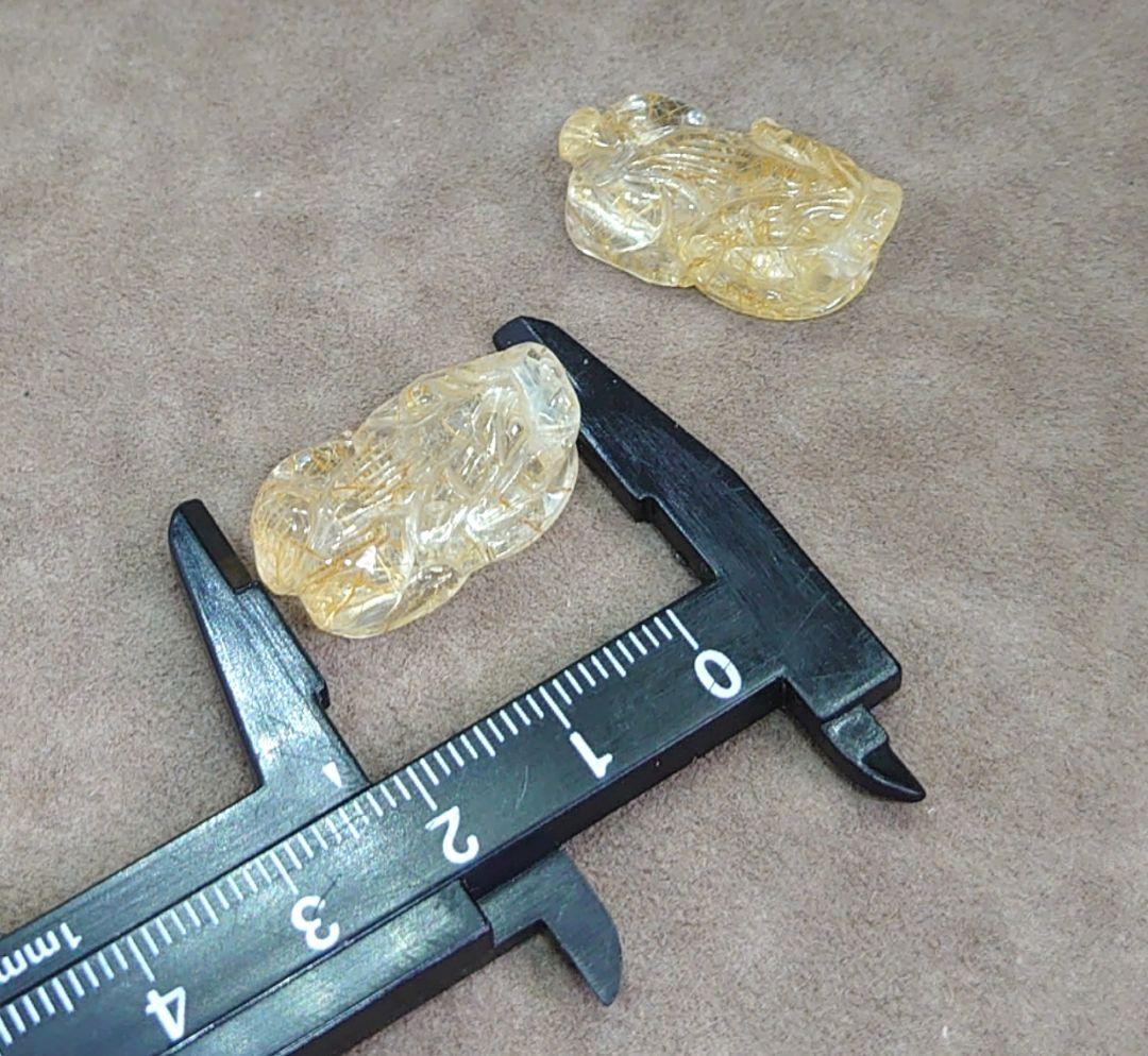 貔貅(ヒキュウ)置物 ルチルクォーツ