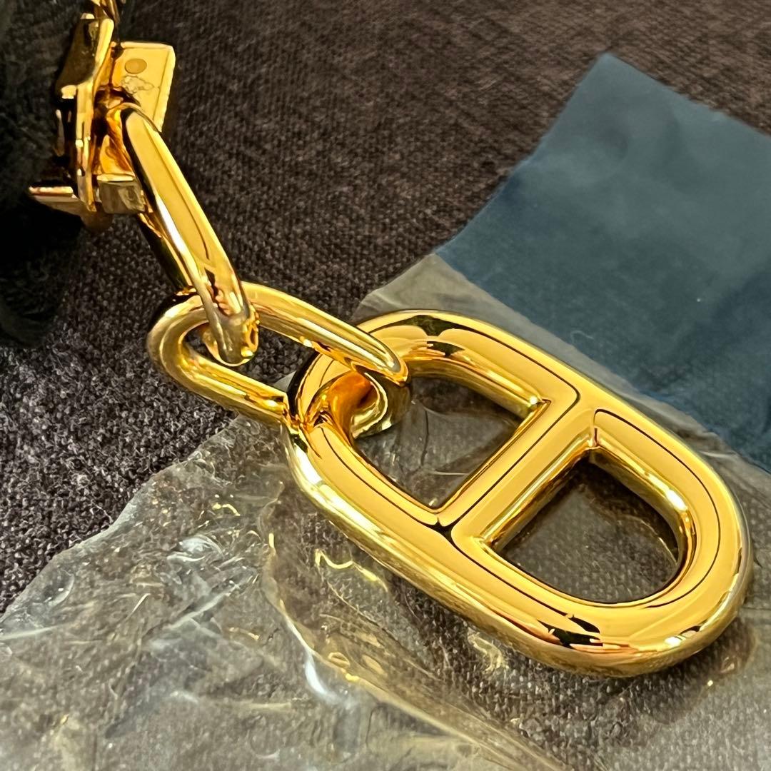 HERMES エルメス ジップアンゴーⅡ シェーヌダンクル 黒×ゴールド金具