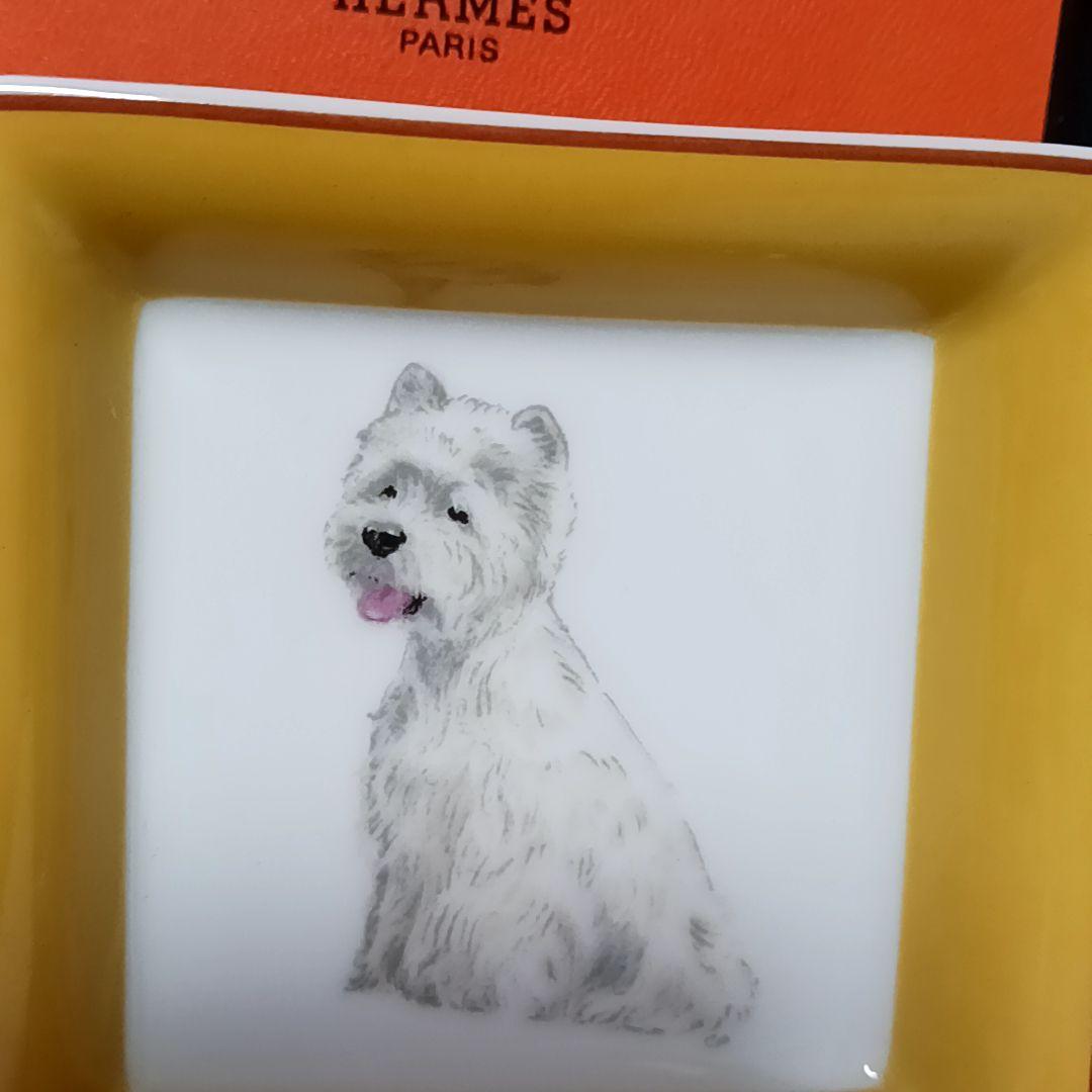 エルメス シャス 犬 プレート スクエア トレイ トレー 小物入れ 灰皿