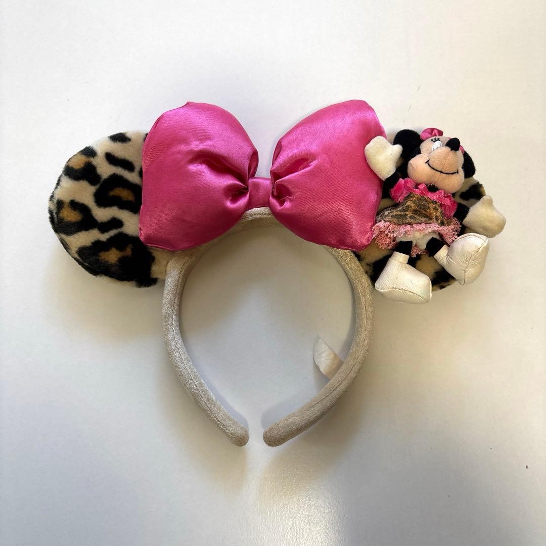 ミニーちゃん カチューシャ ヒョウ柄 ディズニー