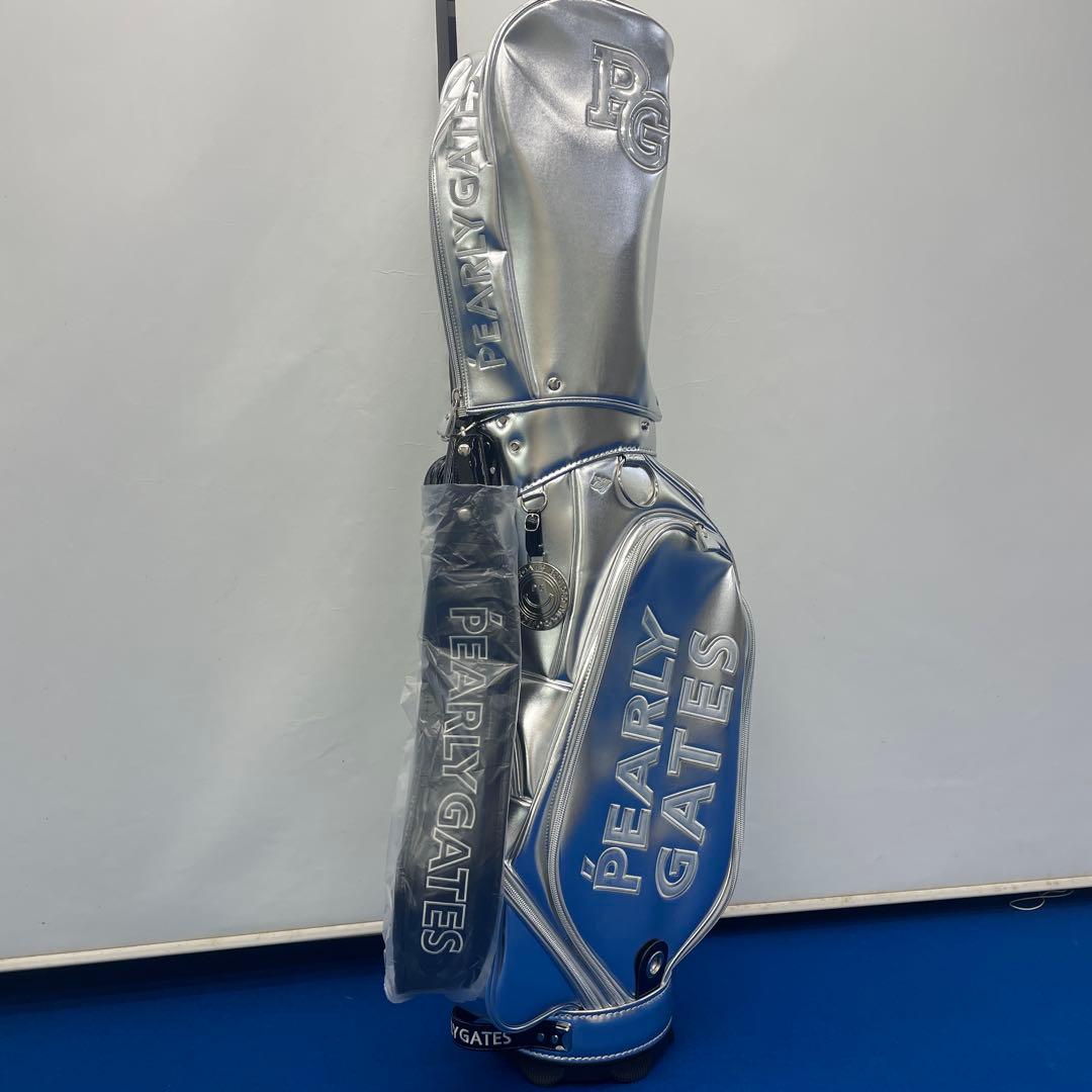 新品未使用　パーリーゲイツ　９型キャディバッグ　シルバー