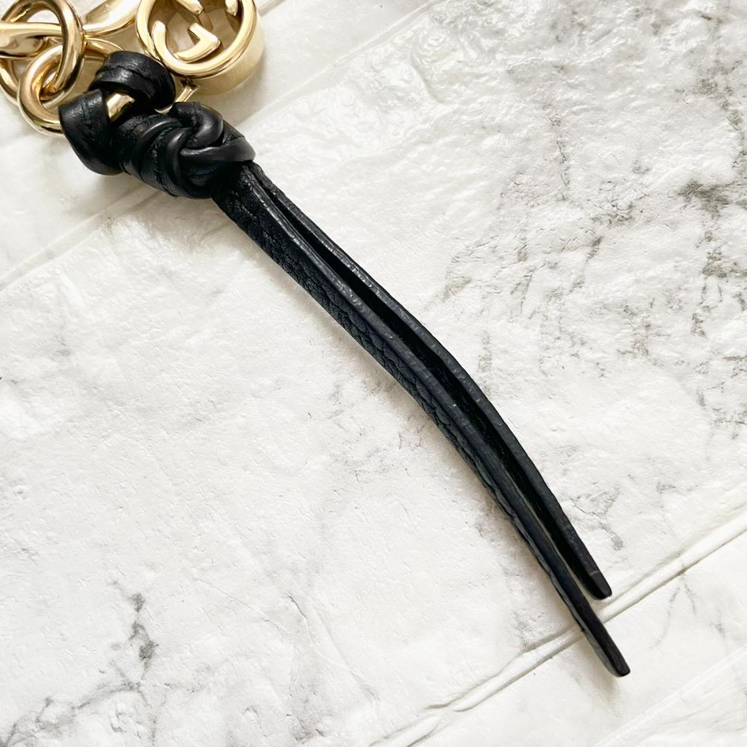極美品✨GUCCI グッチ インターロッキングG キーリング レザー