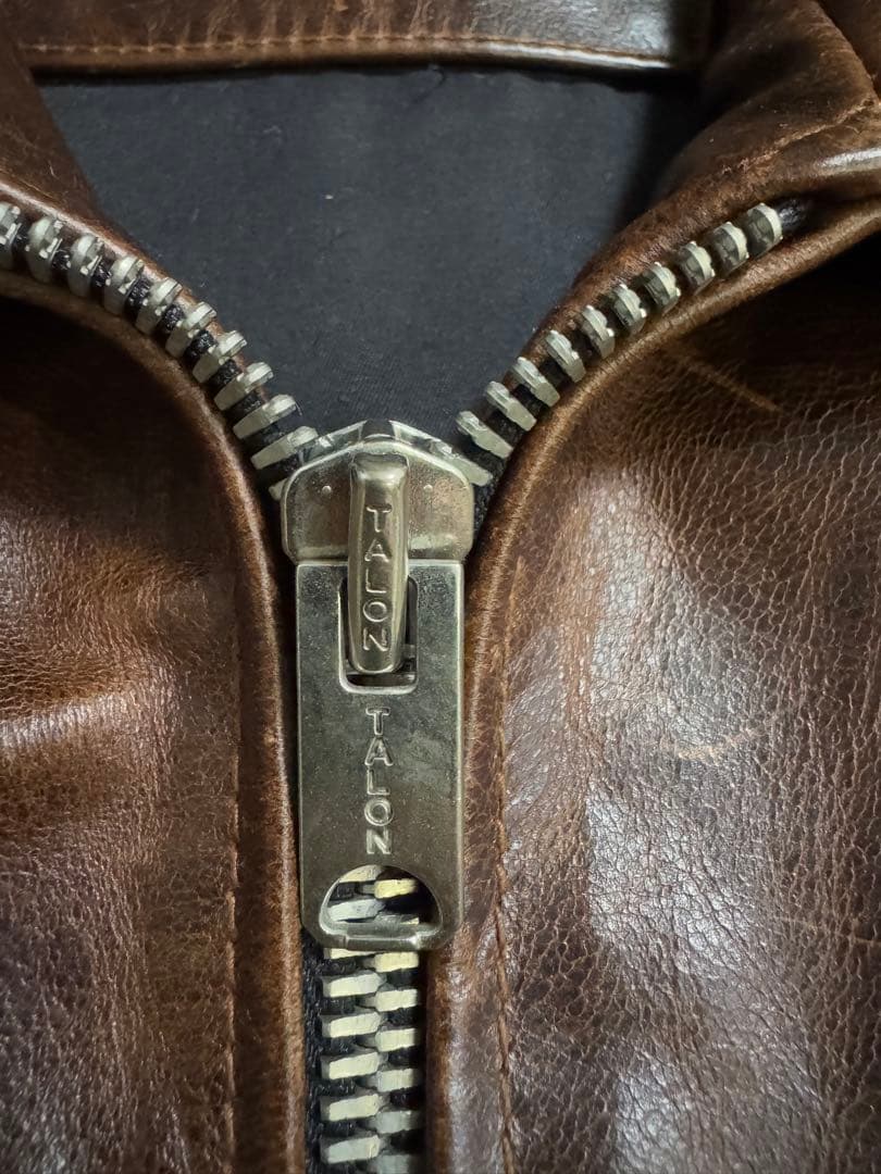 雰囲気抜群 CIDU 復刻 レザー スポーツジャケット デカTALON サイズM