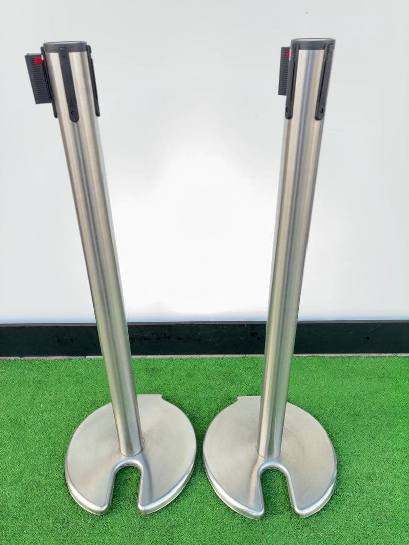 移動ローラー付き ベルトパーテーション2本売り