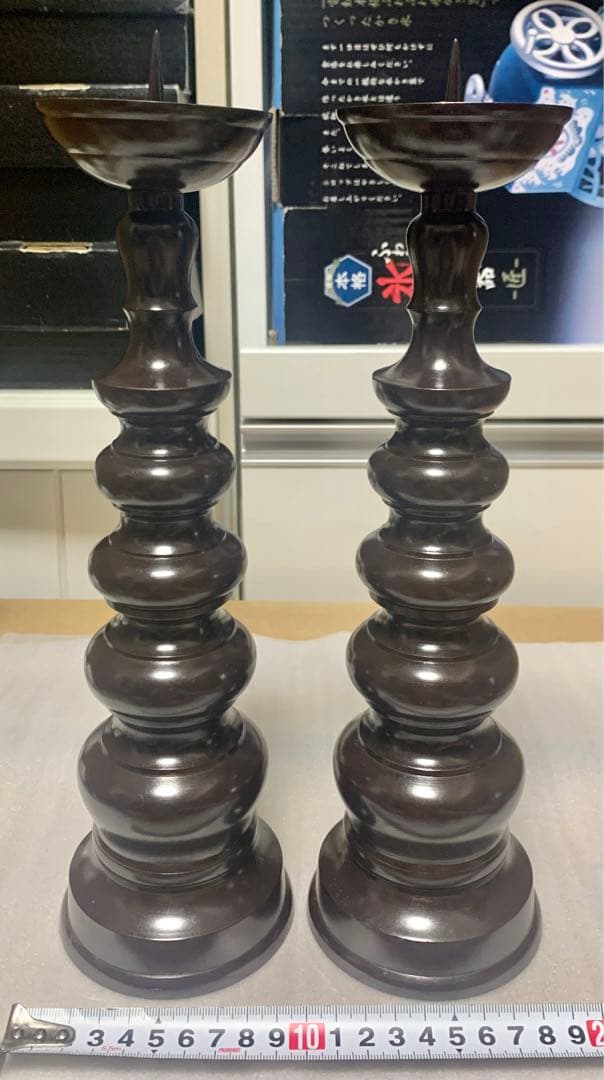 ローソク立て　真鍮　(仏具、仏壇)15