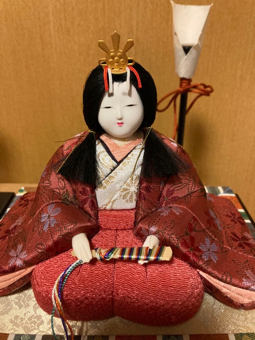 江戸木目込人形　桃山雛　一秀作　新王飾　雛人形