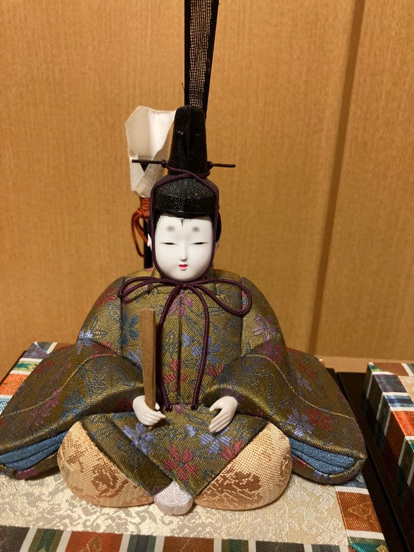 江戸木目込人形　桃山雛　一秀作　新王飾　雛人形