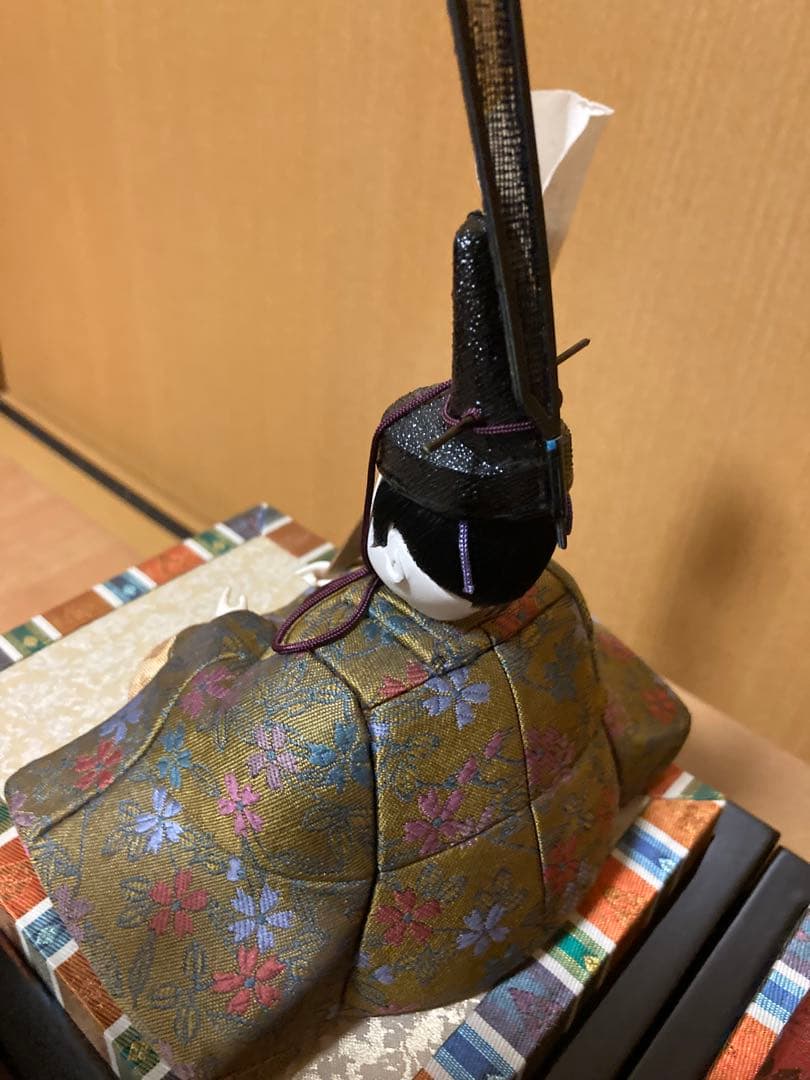 江戸木目込人形　桃山雛　一秀作　新王飾　雛人形
