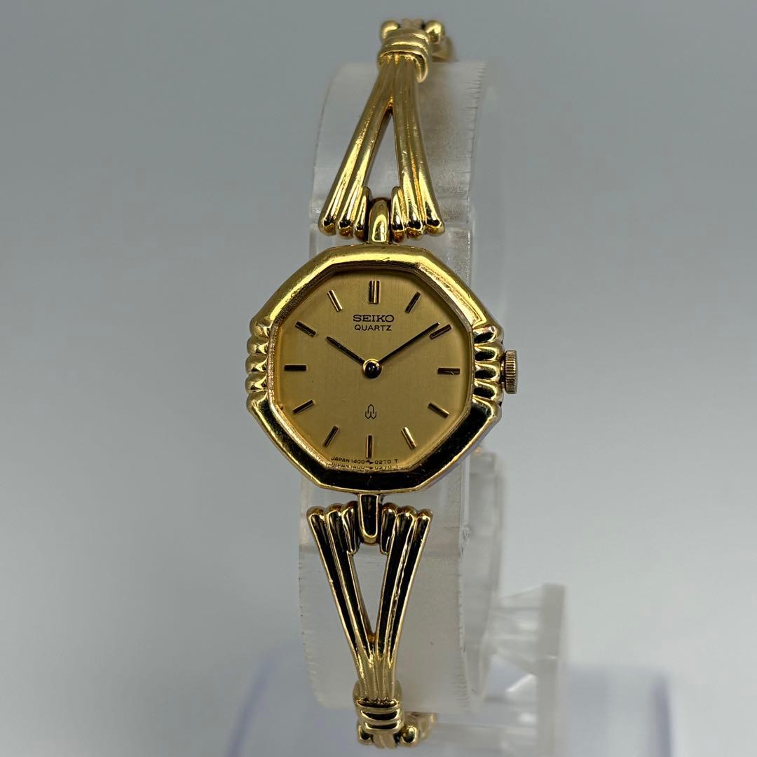 美品 SEIKO セイコー 1400-5200 ブレス型クォーツ時計 電池交換済