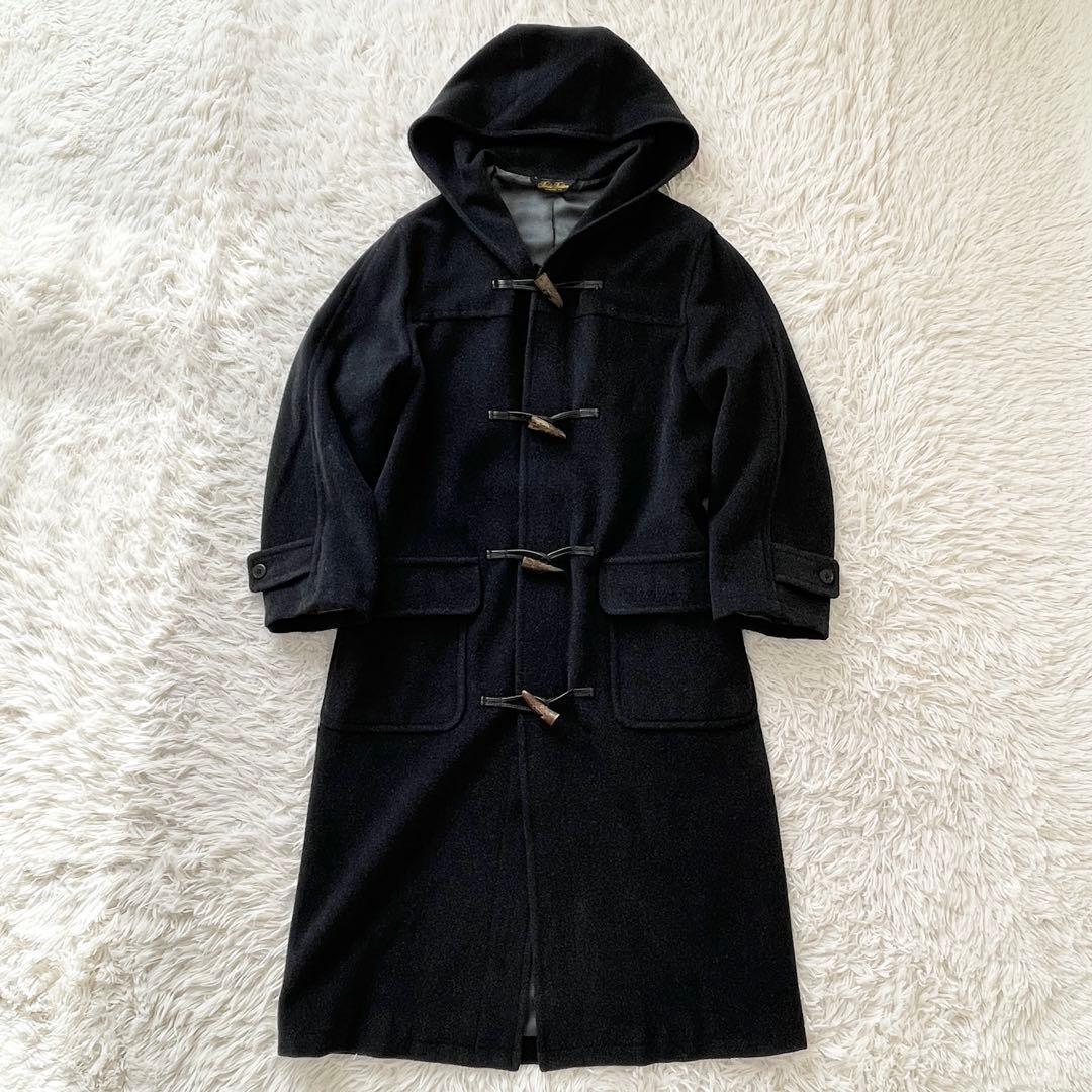 美品 ブルックスブラザーズ モヘア ダッフルコート ヘリンボーン ネイビー