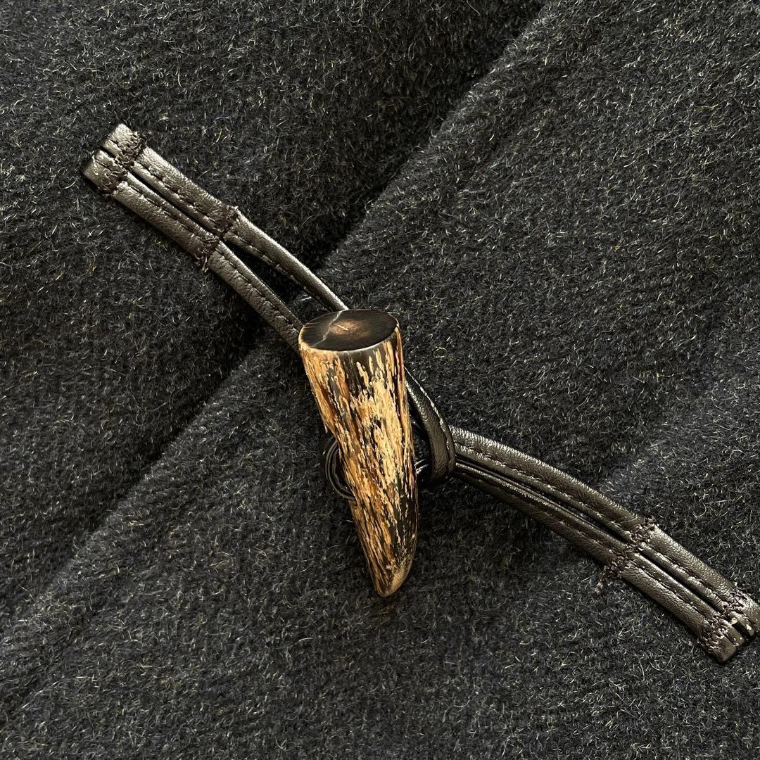 美品 ブルックスブラザーズ モヘア ダッフルコート ヘリンボーン ネイビー