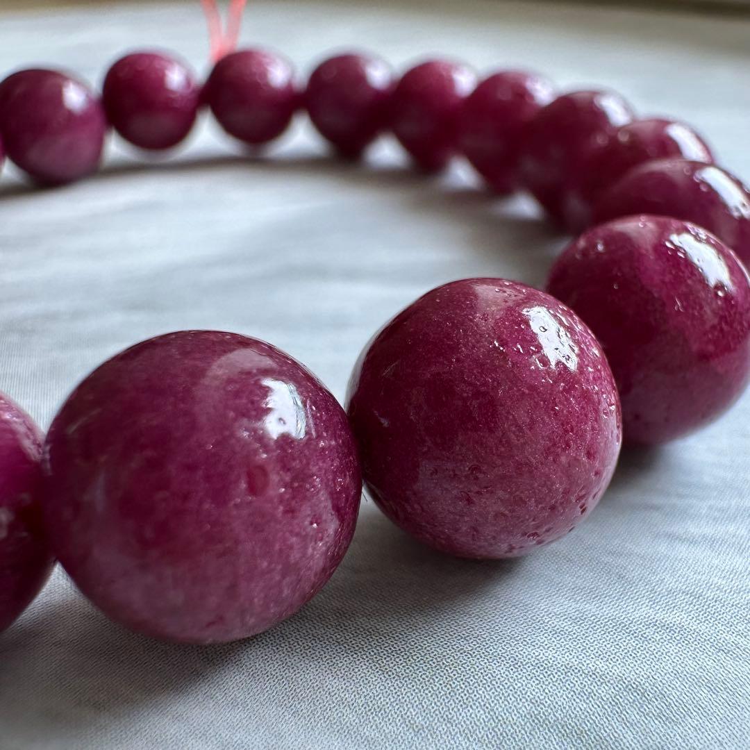 【新年セール18600→14600】非加熱ルビーブレスレット　天然石　カリスマ