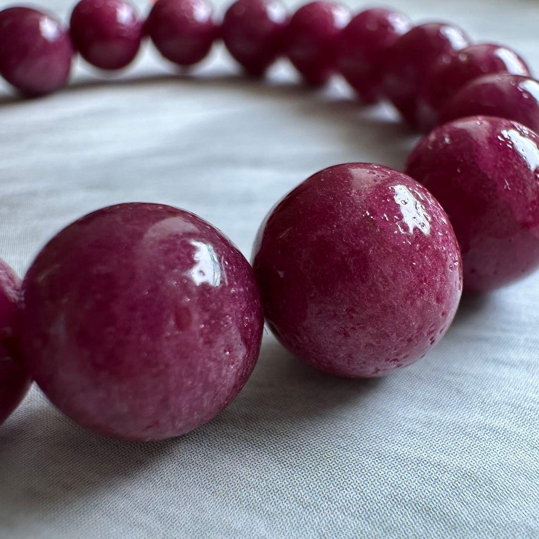 【新年セール18600→14600】非加熱ルビーブレスレット　天然石　カリスマ