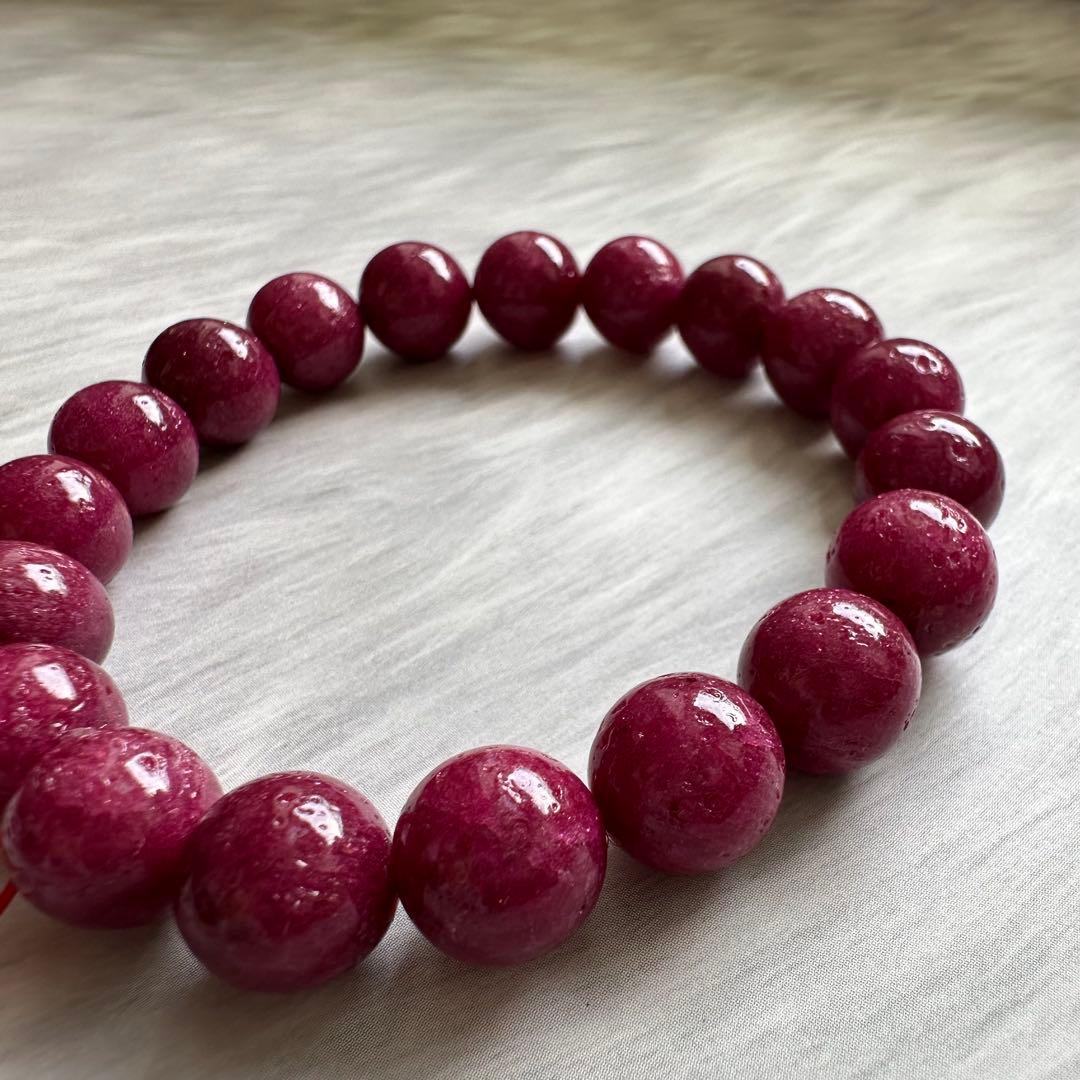 【新年セール18600→14600】非加熱ルビーブレスレット　天然石　カリスマ