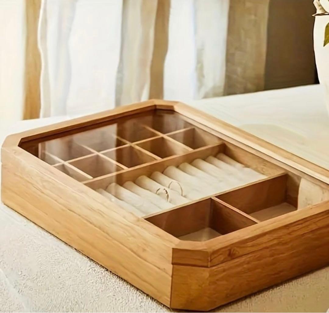 ね*し様 ジュエリーボックス　木製　アクセサリーケース ウッド コレクションケー