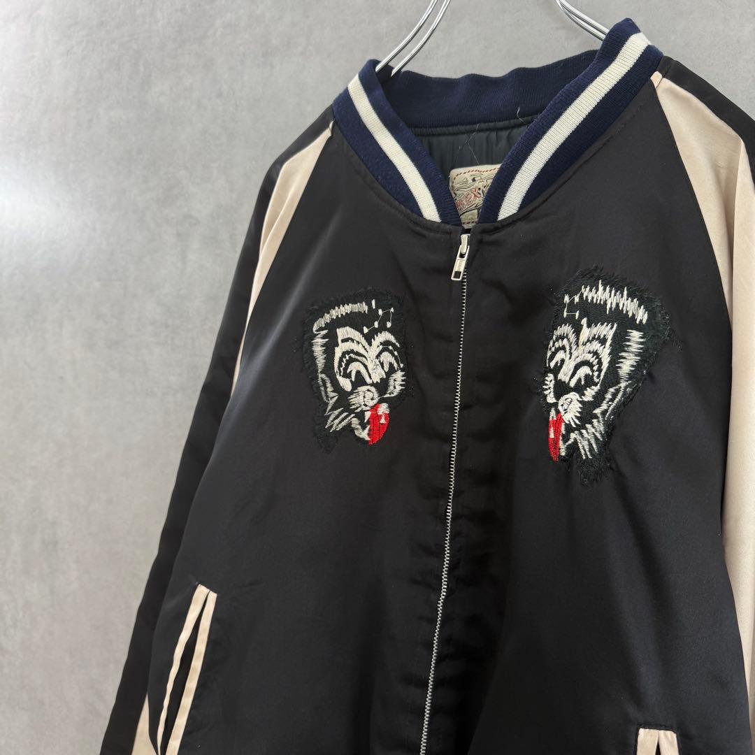 希少80s MEX TEX Stray Cats ストレイキャツ スカジャン L