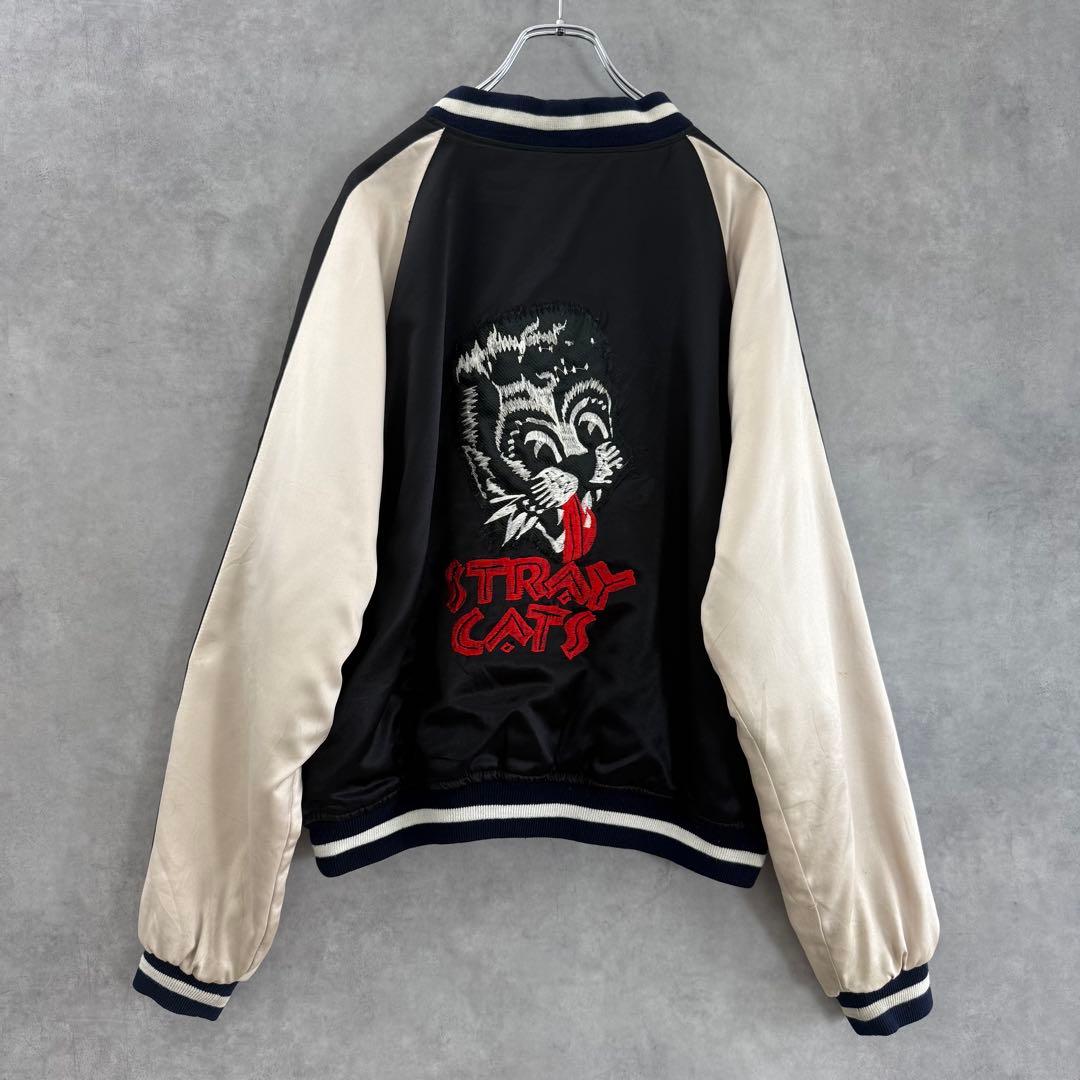 希少80s MEX TEX Stray Cats ストレイキャツ スカジャン L