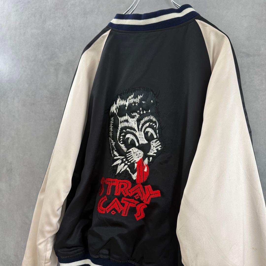 希少80s MEX TEX Stray Cats ストレイキャツ スカジャン L