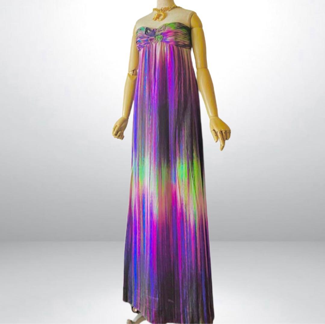 極美品✨◆BCBGMAXAZRIA◆30万 シルク100%マキシドレスワンピース