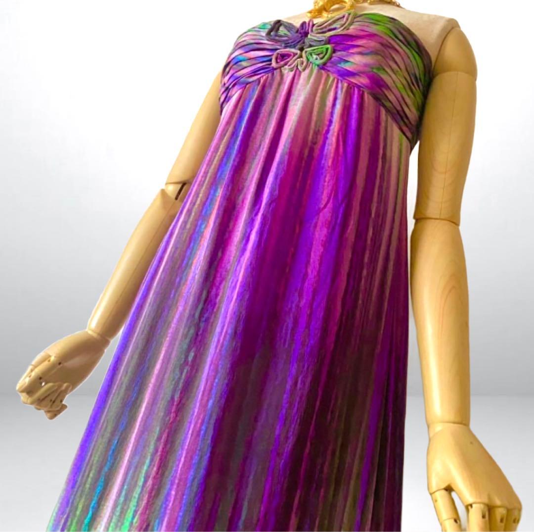 極美品✨◆BCBGMAXAZRIA◆30万 シルク100%マキシドレスワンピース